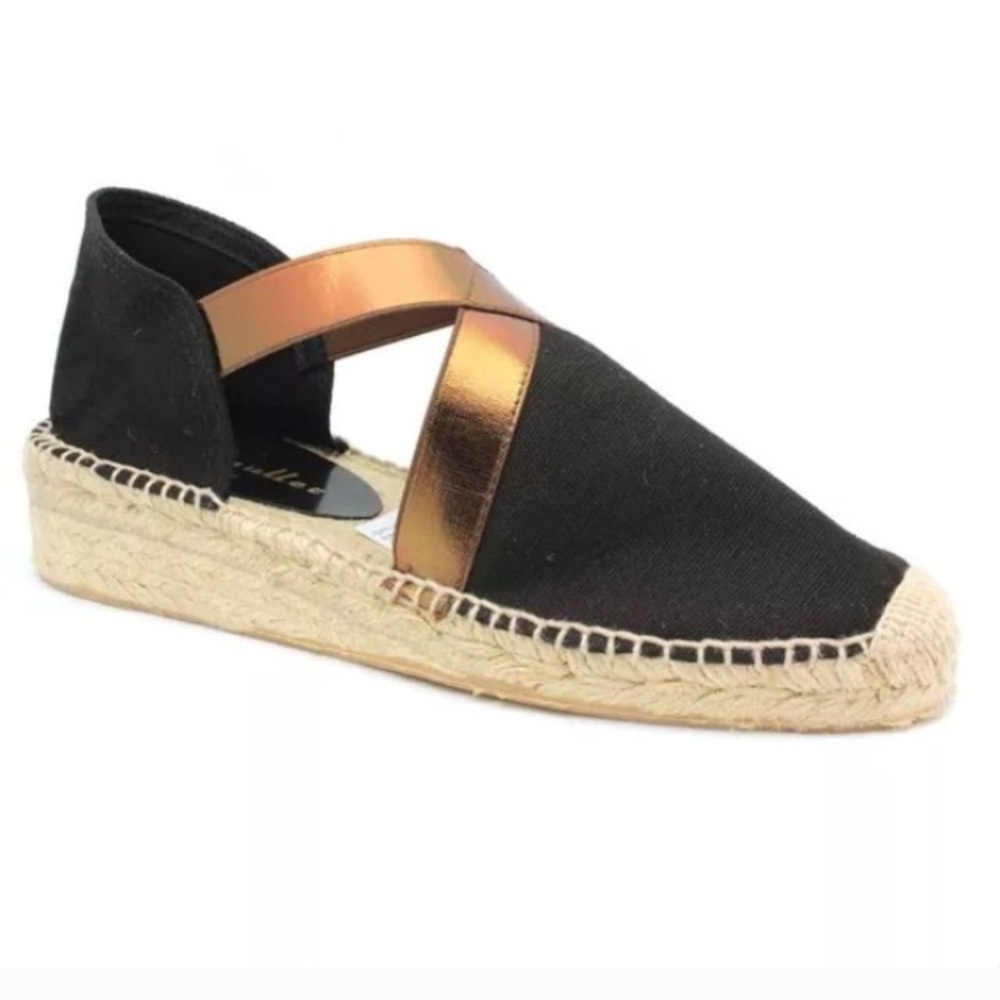 Bettye Muller Black Espadrille Slip-Ons  SZ 36